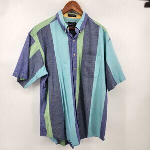 Arrow Classic Men's XLT Button Front Short Sleeve Cotton Vintage